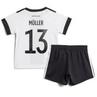 Dječji Nogometni Dres Njemačka Thomas Muller #13 Domaci SP 2022 Kratak Rukav (+ Kratke hlače)